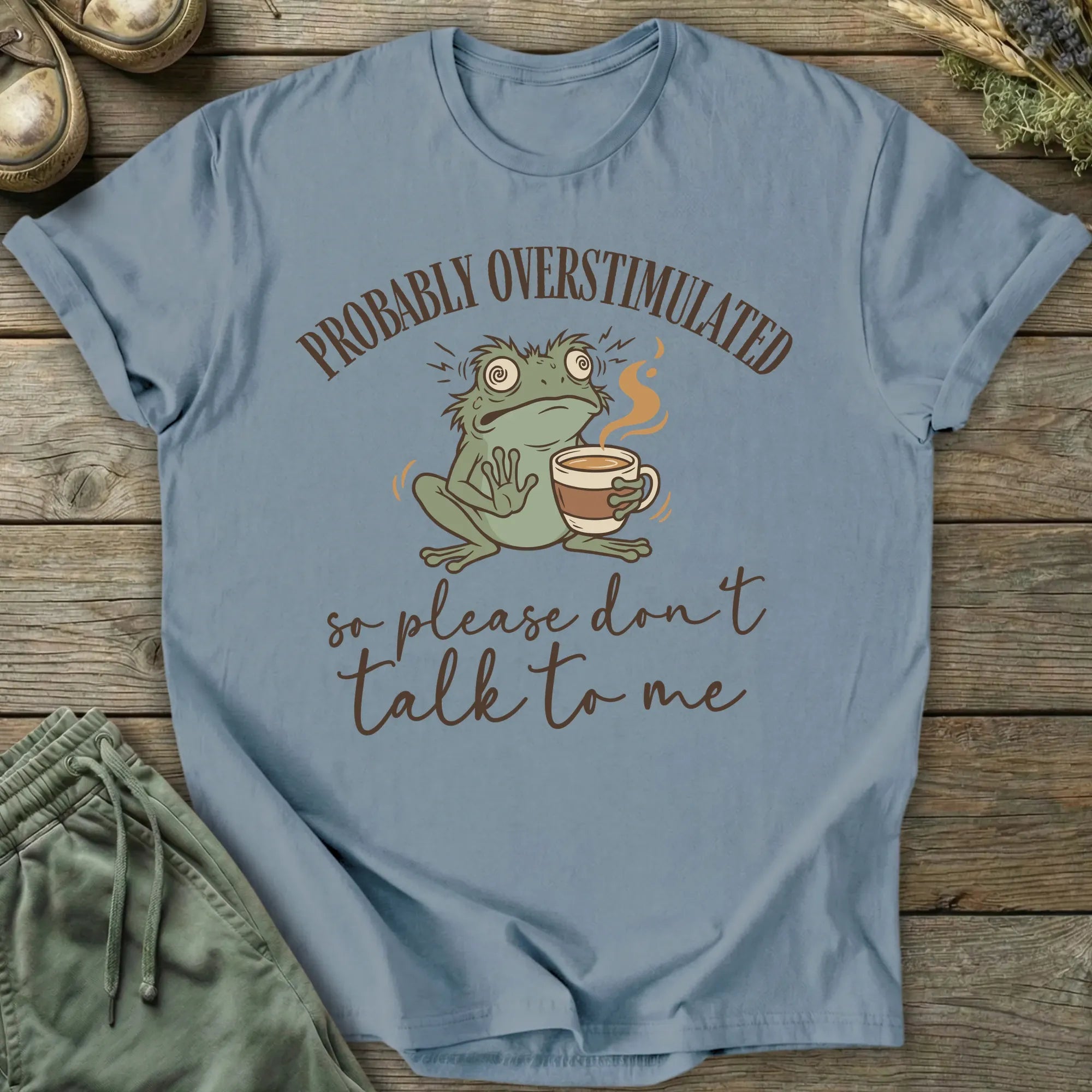 Printify T-Shirt Probably Overstimulated T-Shirt