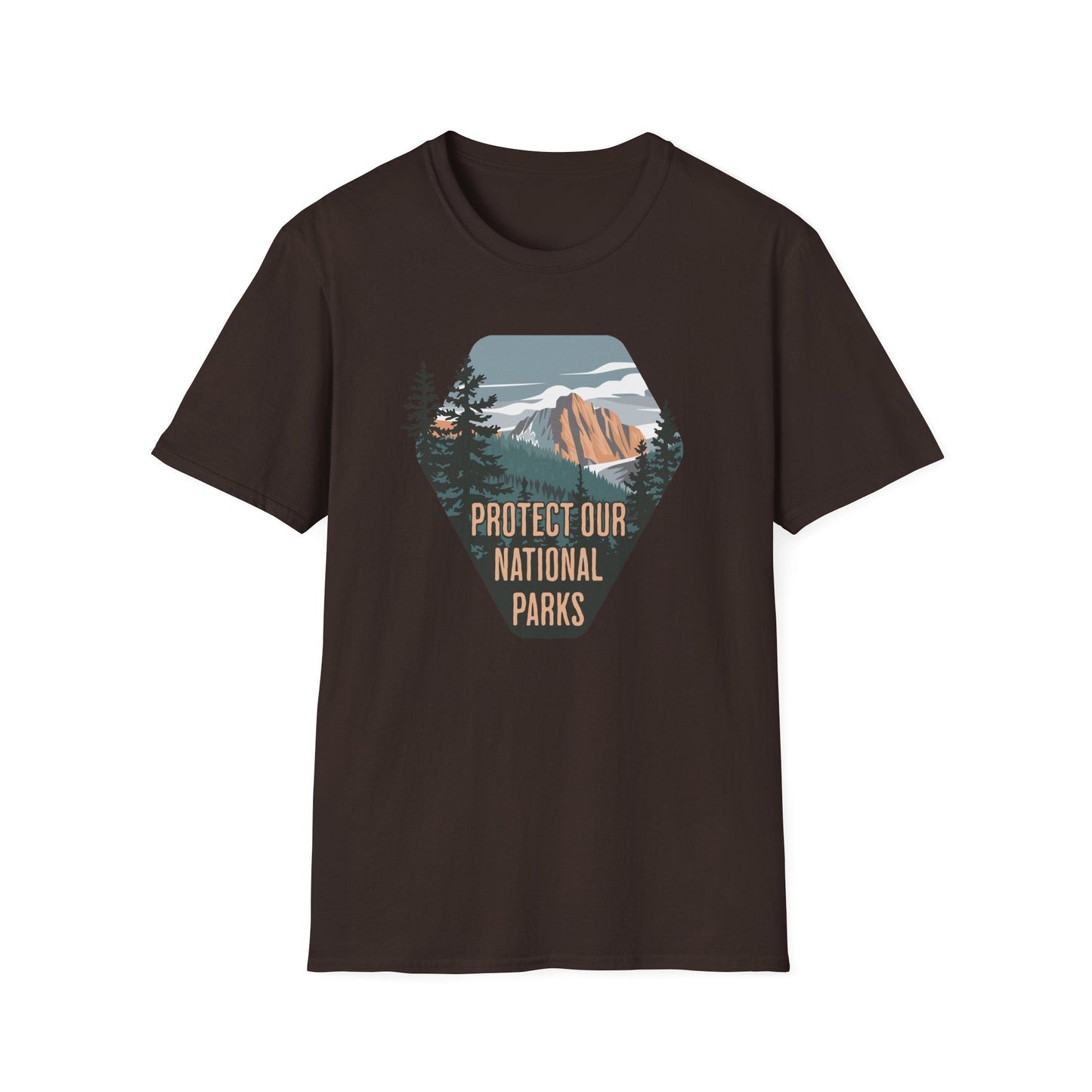 Printify T-Shirt Protect National Parks Badge T-Shirt