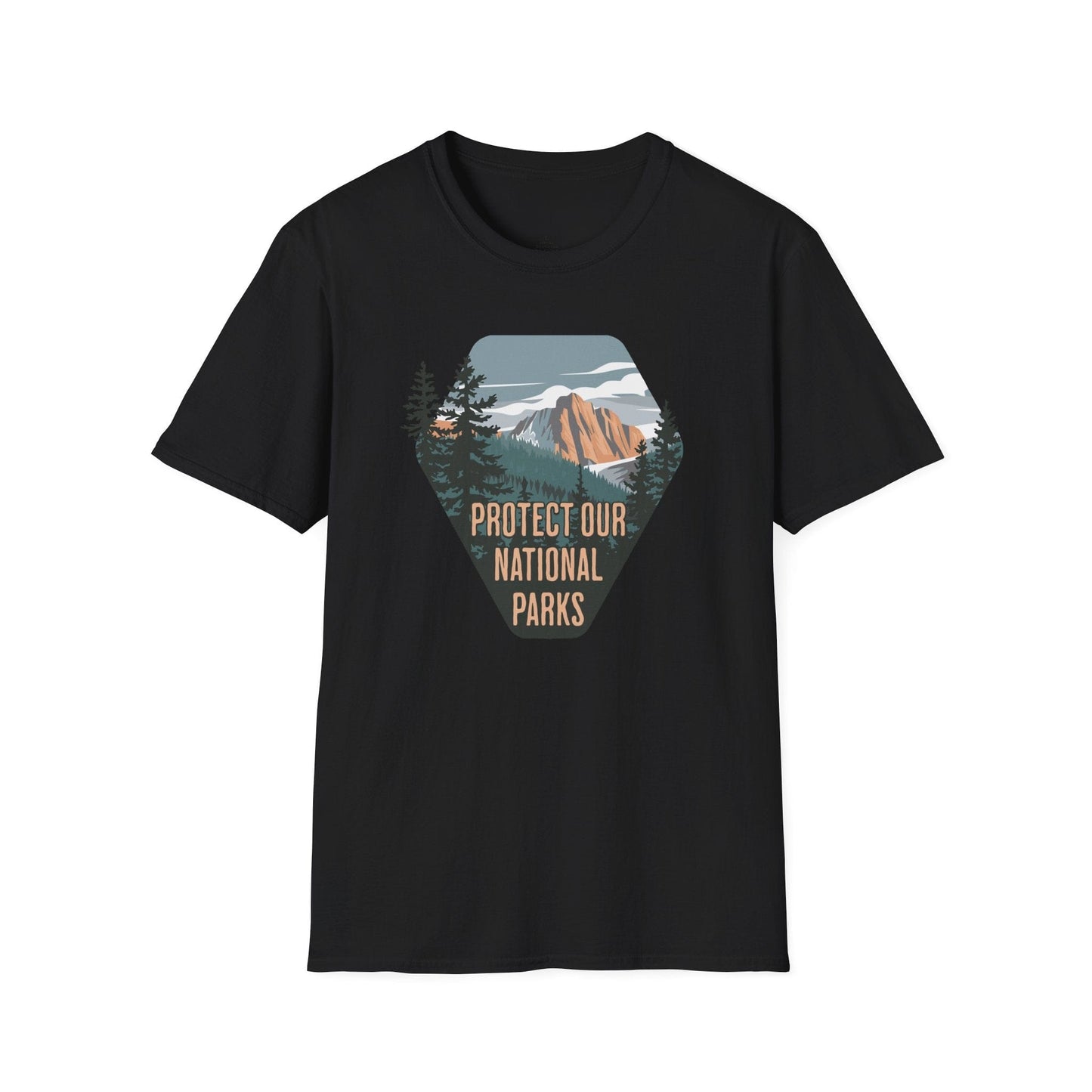 Printify T-Shirt Protect National Parks Badge T-Shirt