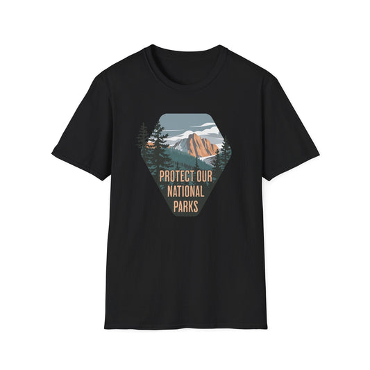 Printify T-Shirt Protect National Parks Badge T-Shirt