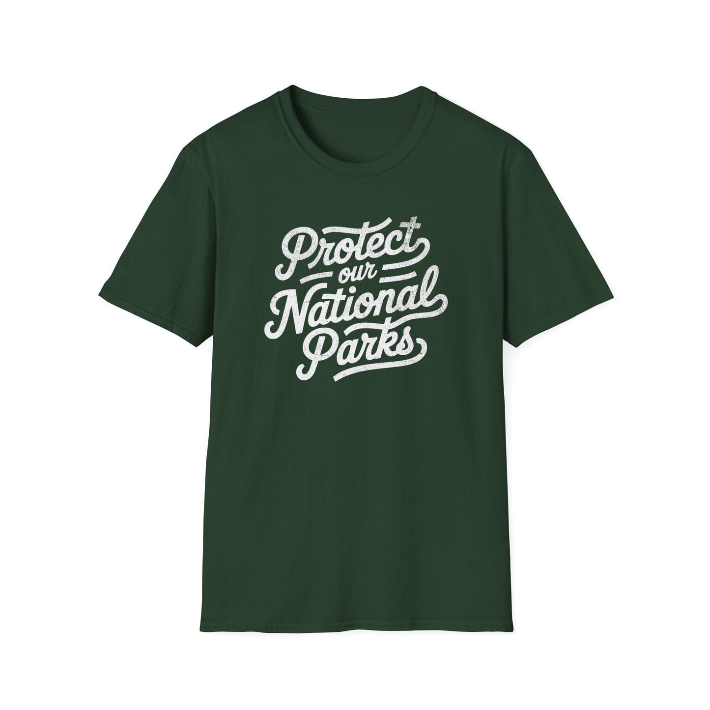 Printify T-Shirt Protect National Parks Script T-Shirt