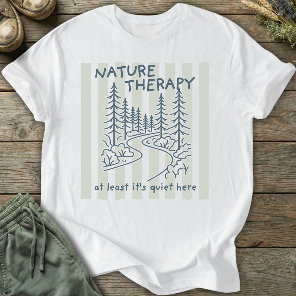 Printify T-Shirt Quiet Here Stripe T-Shirt