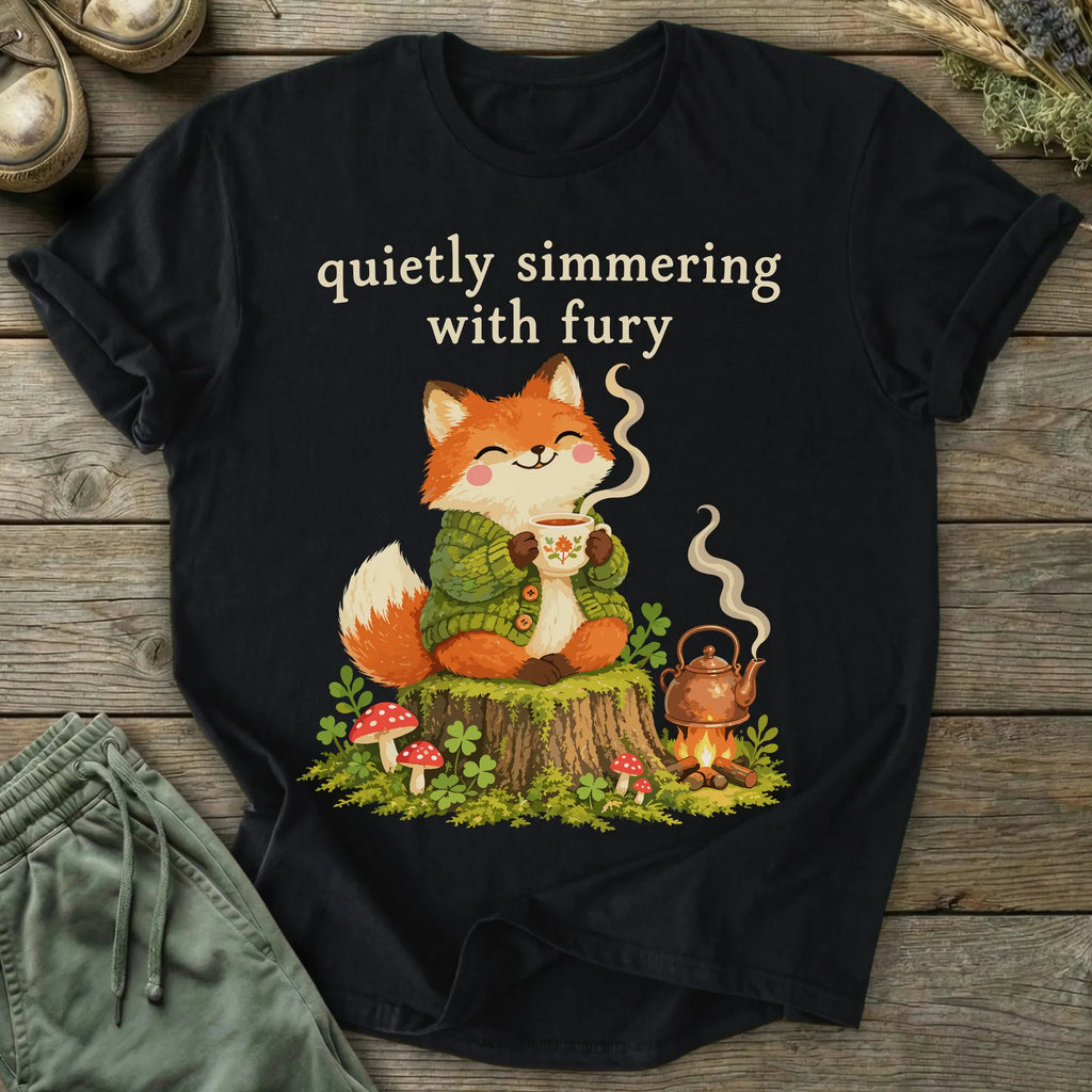 Printify T-Shirt Quietly Simmering T-Shirt