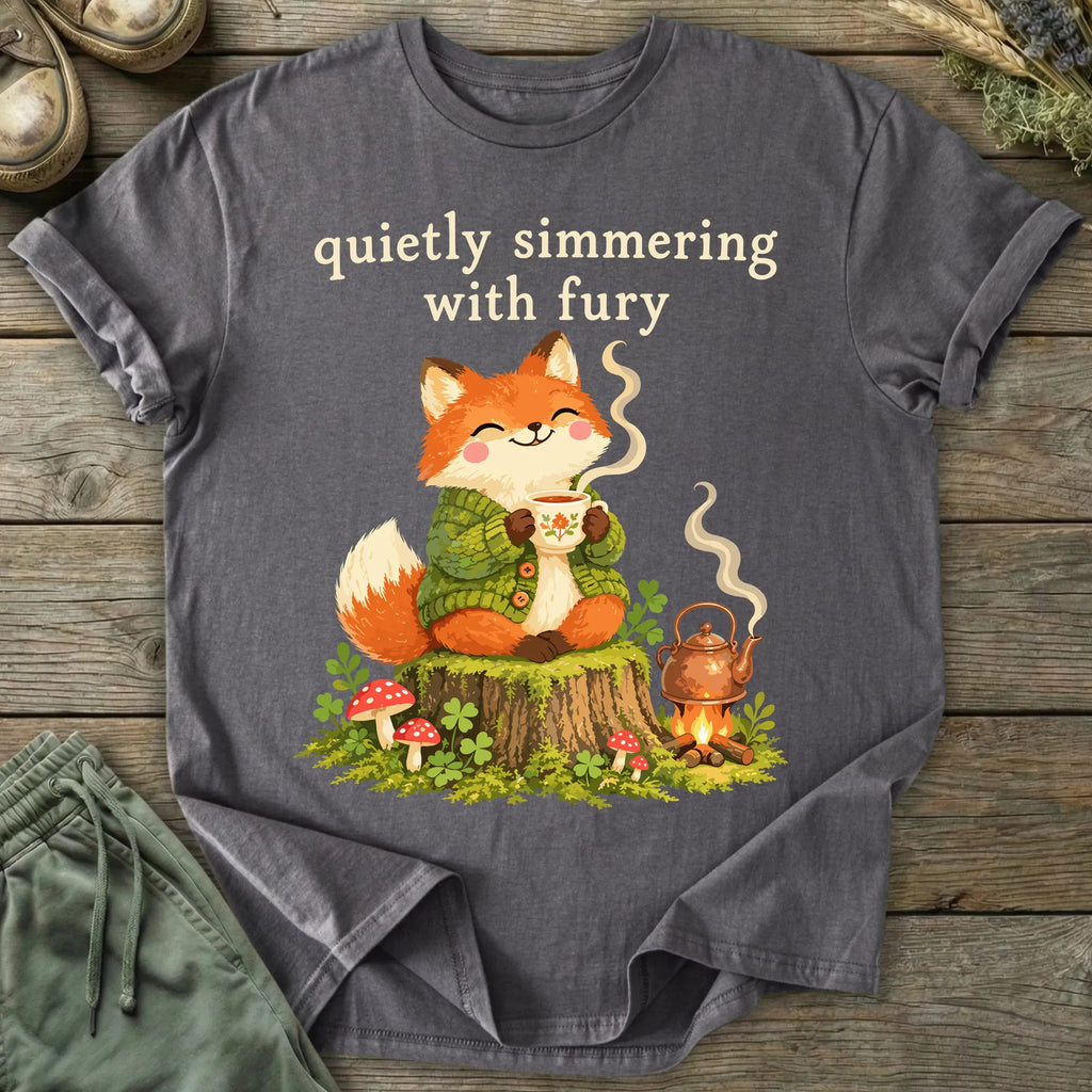 Printify T-Shirt Quietly Simmering T-Shirt