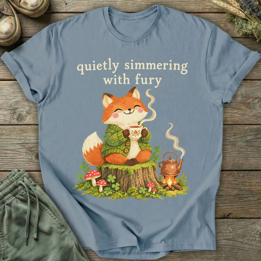 Printify T-Shirt Quietly Simmering T-Shirt