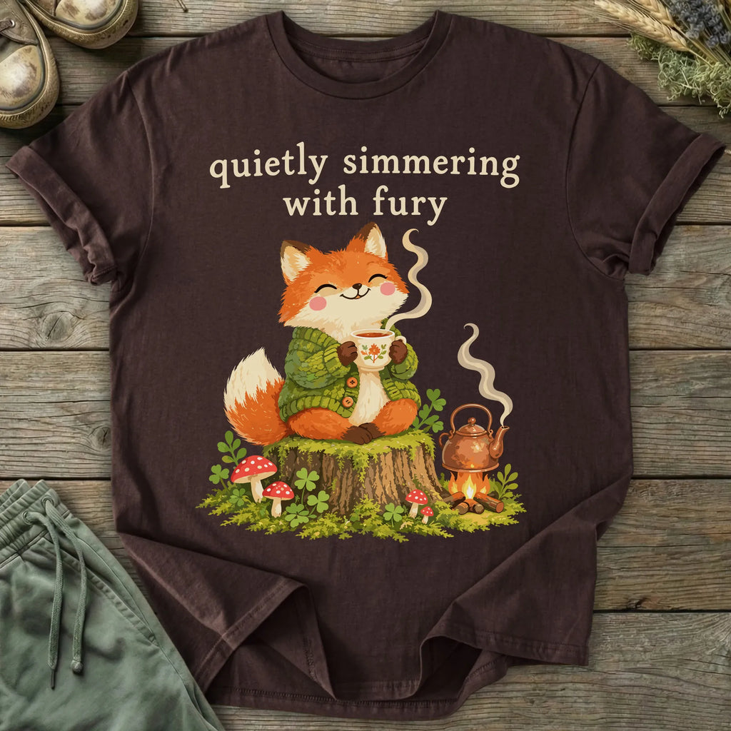 Printify T-Shirt Quietly Simmering T-Shirt