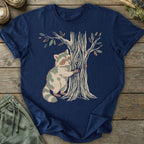 Printify T-Shirt Raccoon Tree Hugger T-Shirt