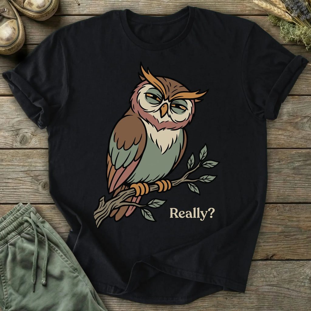Printify T-Shirt Really Sarcastic Owl T-Shirt