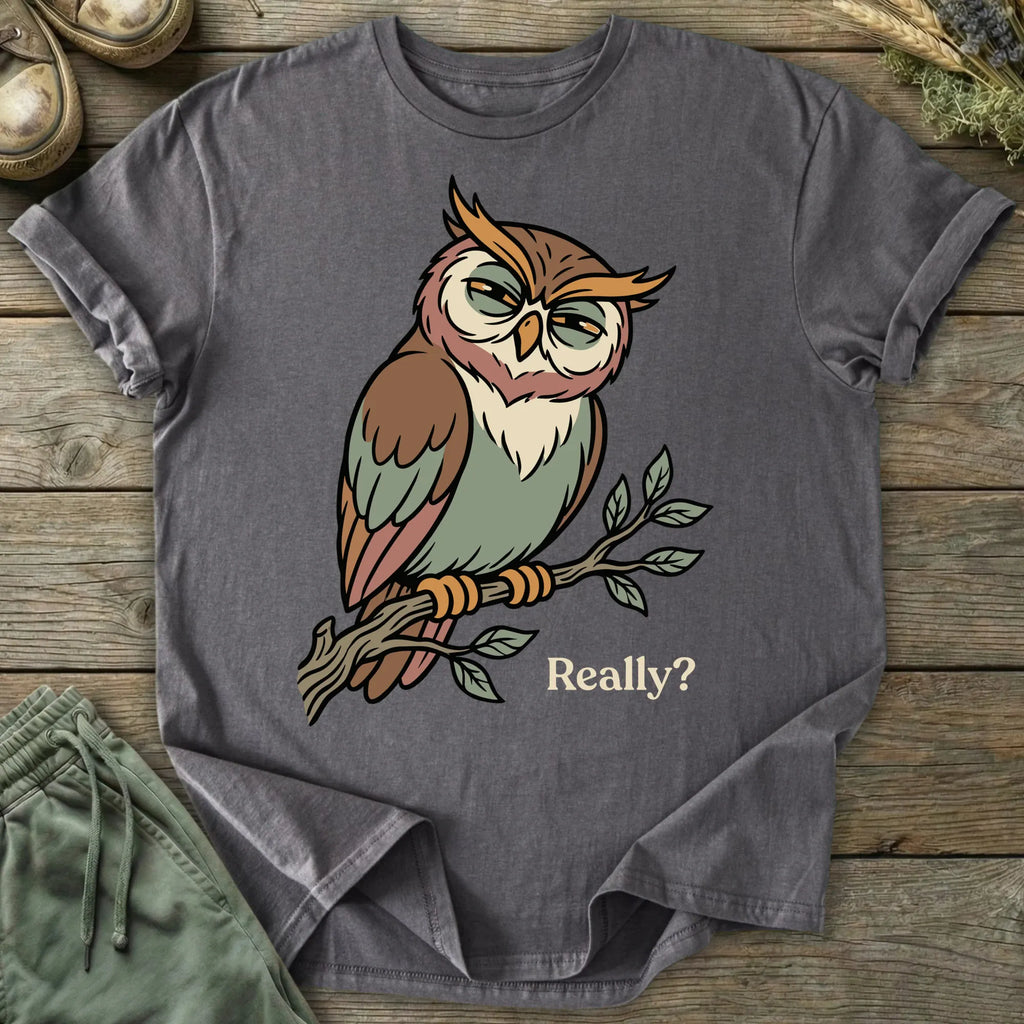 Printify T-Shirt Really Sarcastic Owl T-Shirt