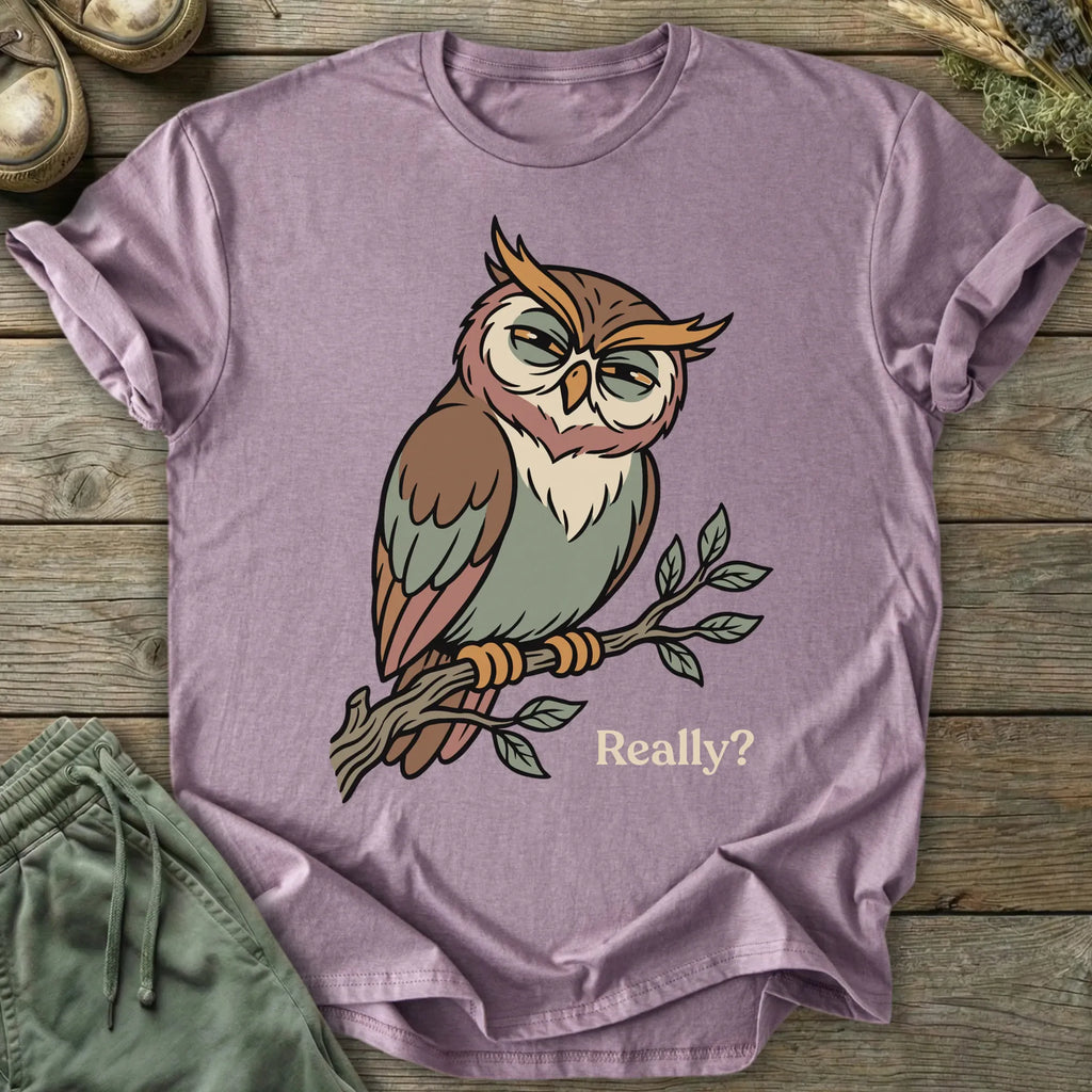 Printify T-Shirt Really Sarcastic Owl T-Shirt