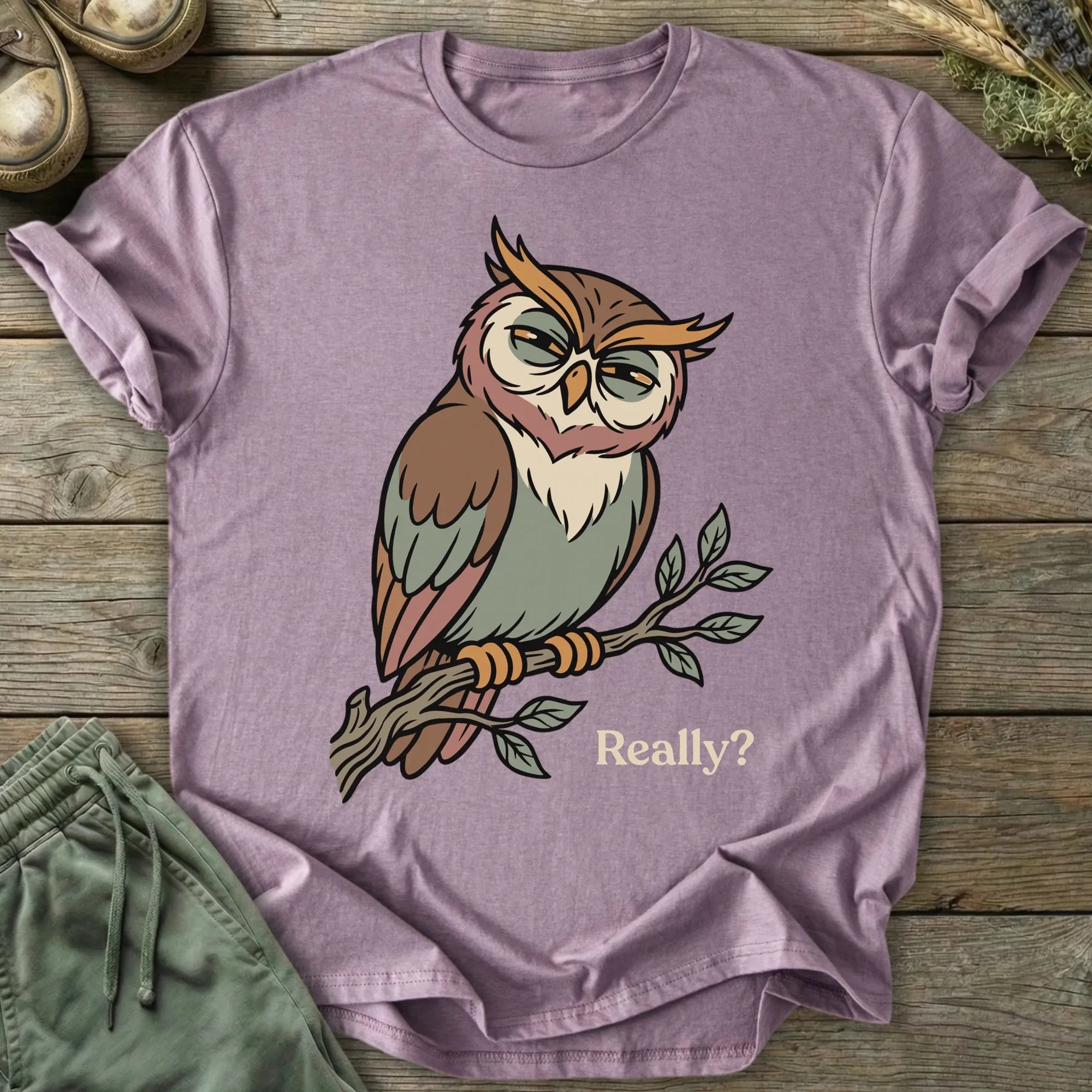 Printify T-Shirt Really Sarcastic Owl T-Shirt