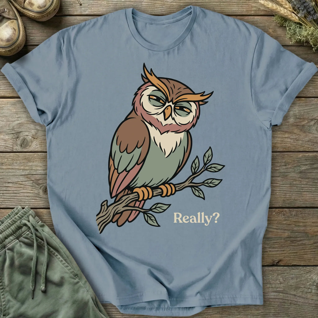 Printify T-Shirt Really Sarcastic Owl T-Shirt