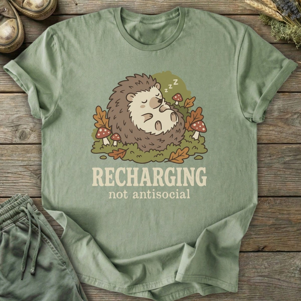 Printify T-Shirt Recharging T-Shirt