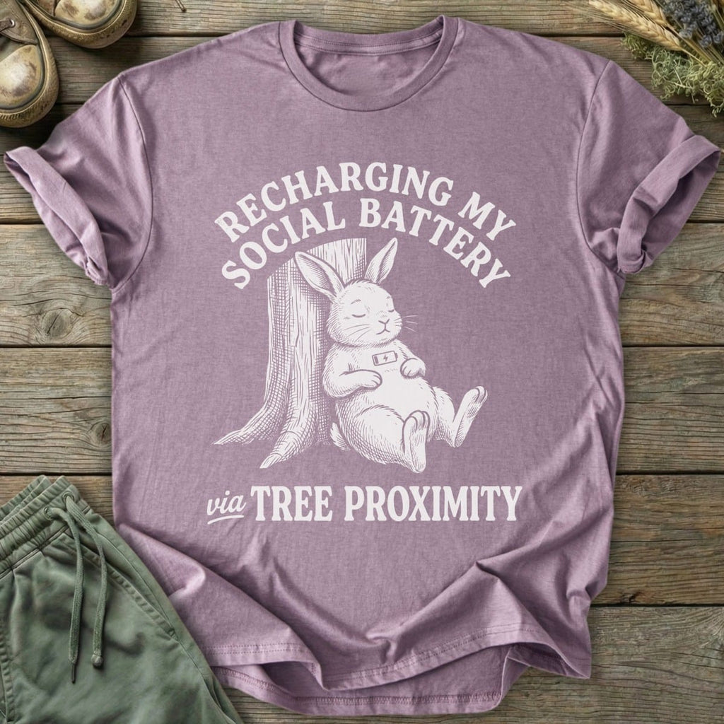 Printify T-Shirt Recharging Via Trees T-Shirt