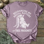 Printify T-Shirt Recharging Via Trees T-Shirt