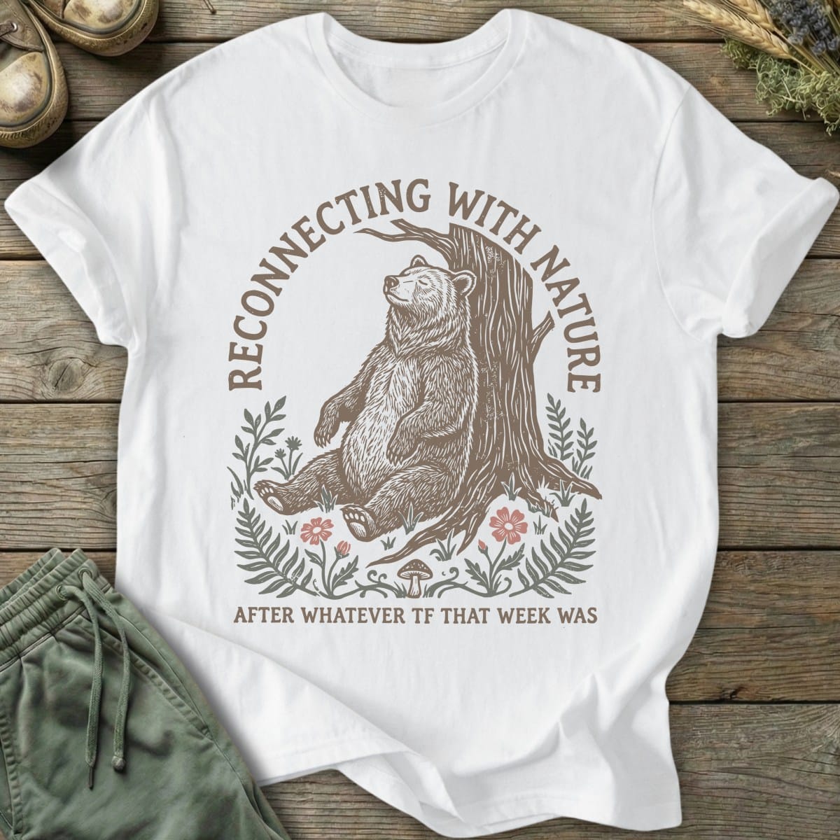Printify T-Shirt Reconnecting With Nature T-Shirt