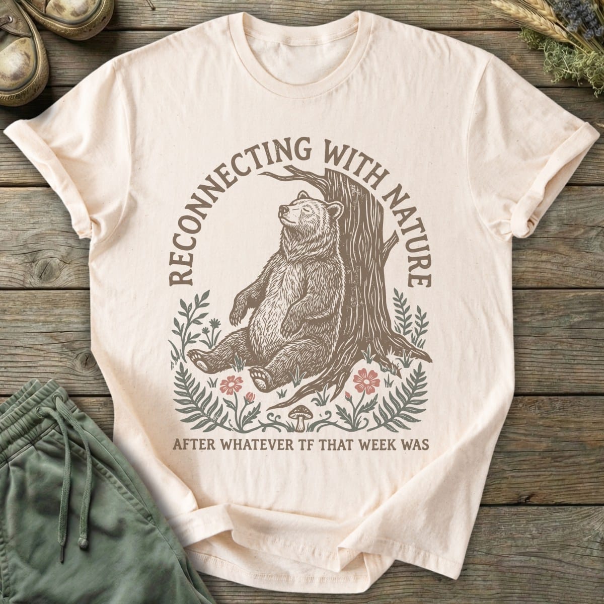 Printify T-Shirt Reconnecting With Nature T-Shirt