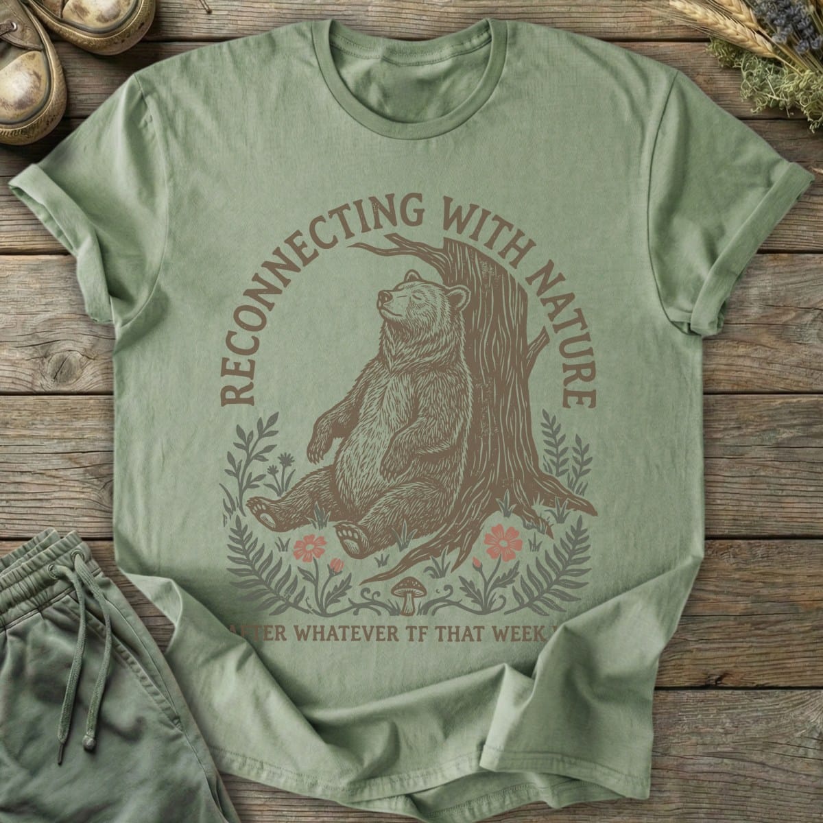 Printify T-Shirt Reconnecting With Nature T-Shirt