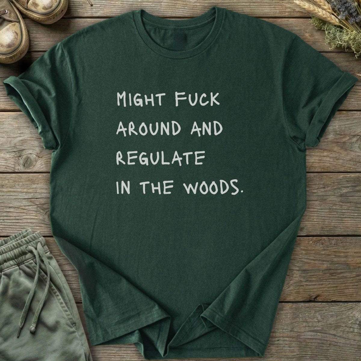 Printify T-Shirt Regulate In The Woods T-Shirt