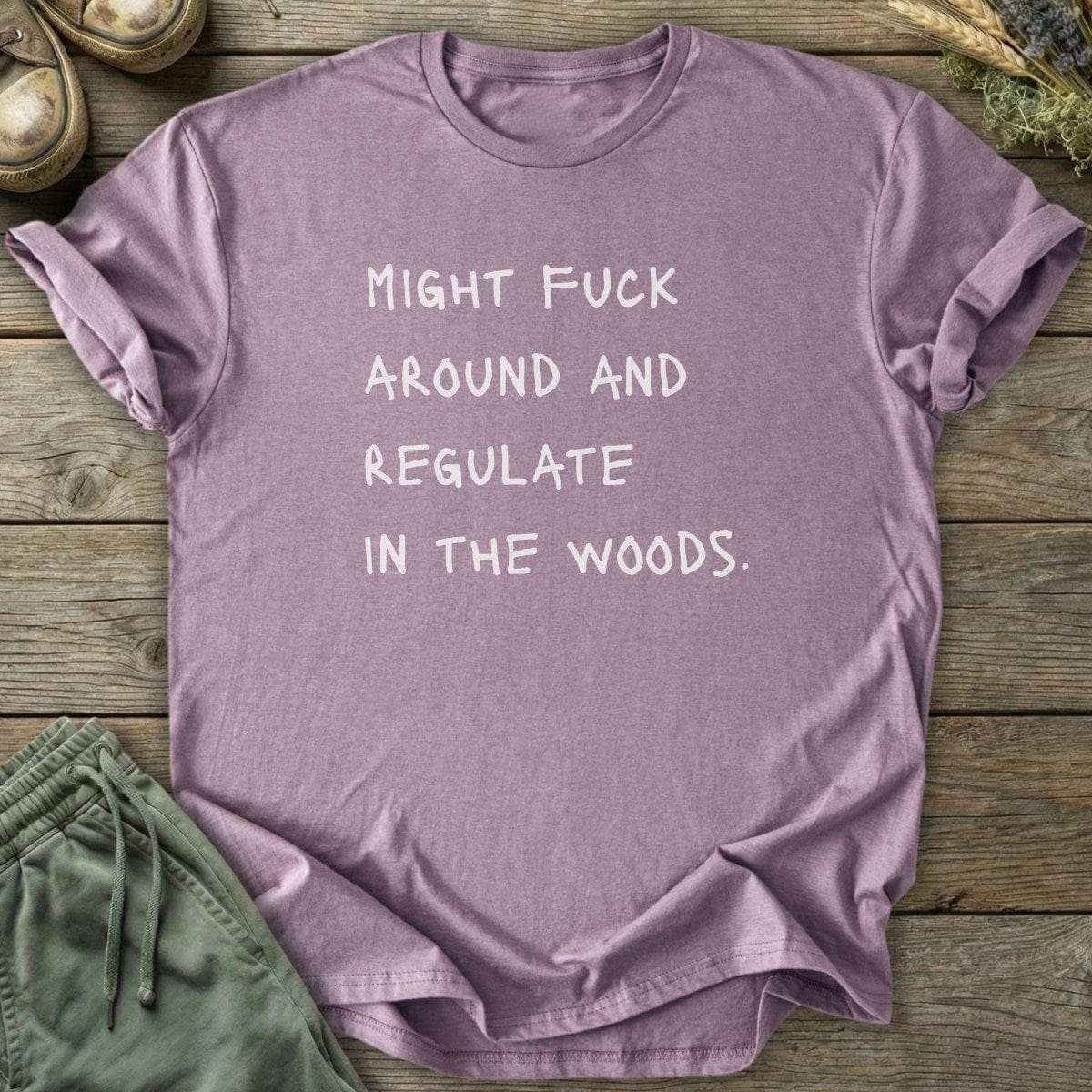 Printify T-Shirt Regulate In The Woods T-Shirt