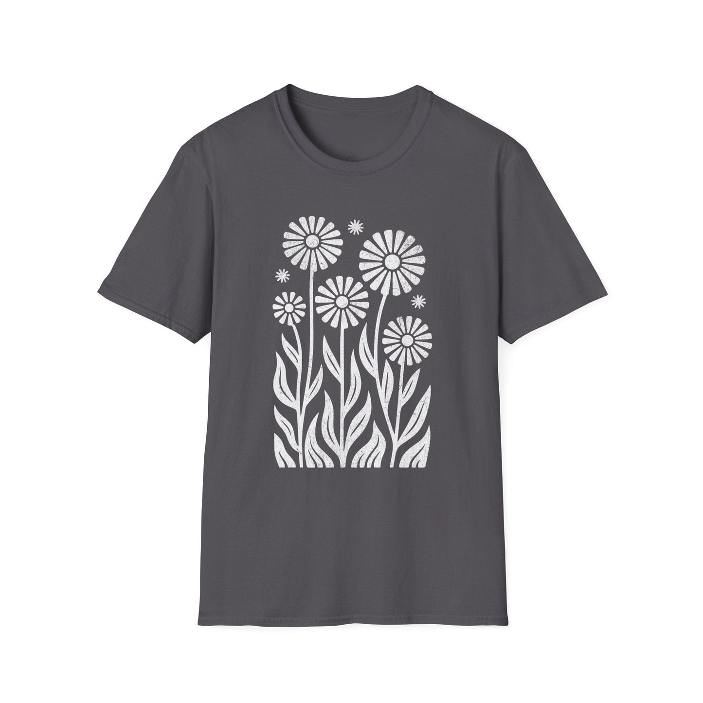 Printify T-Shirt Retro Wildflower Mono T-Shirt