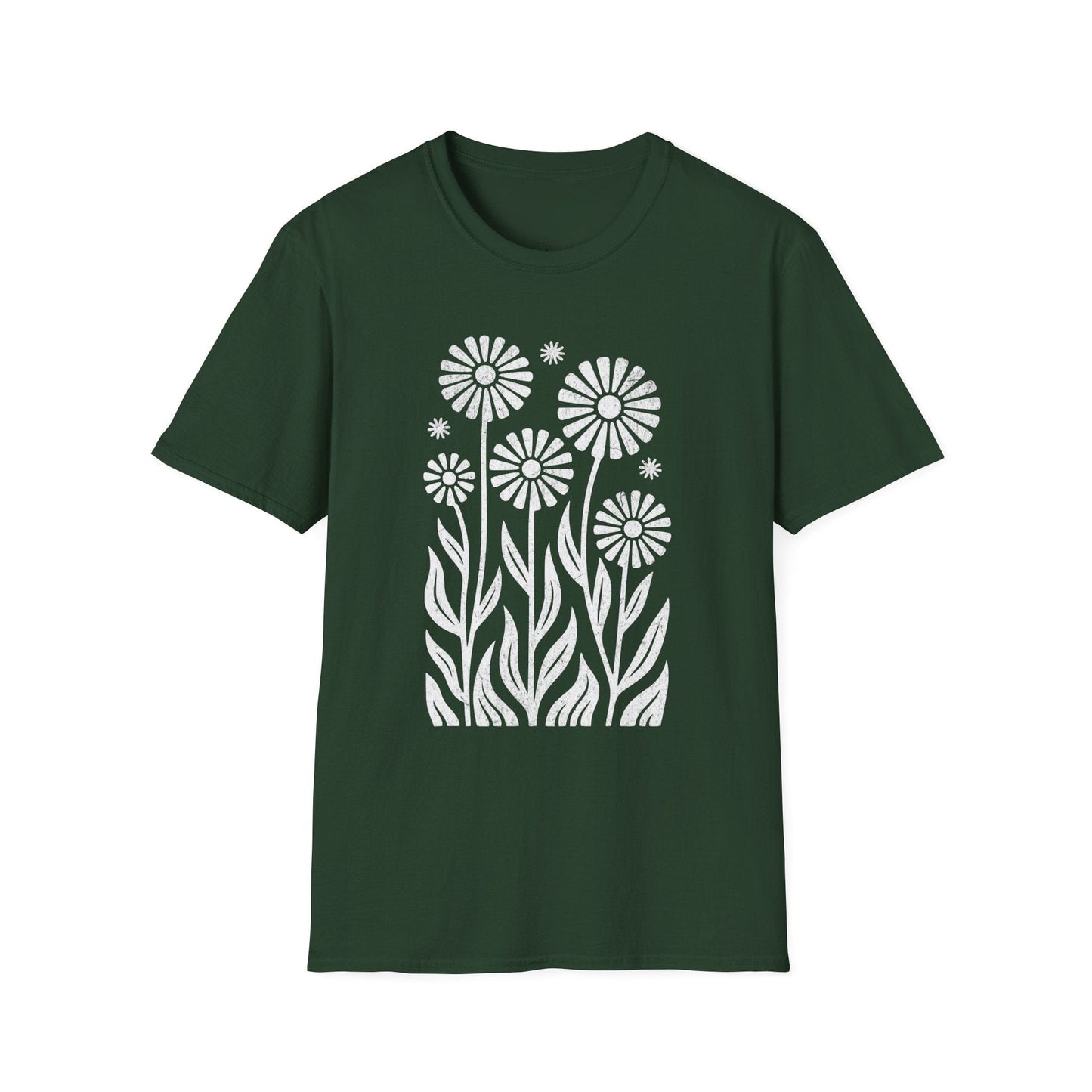 Printify T-Shirt Retro Wildflower Mono T-Shirt
