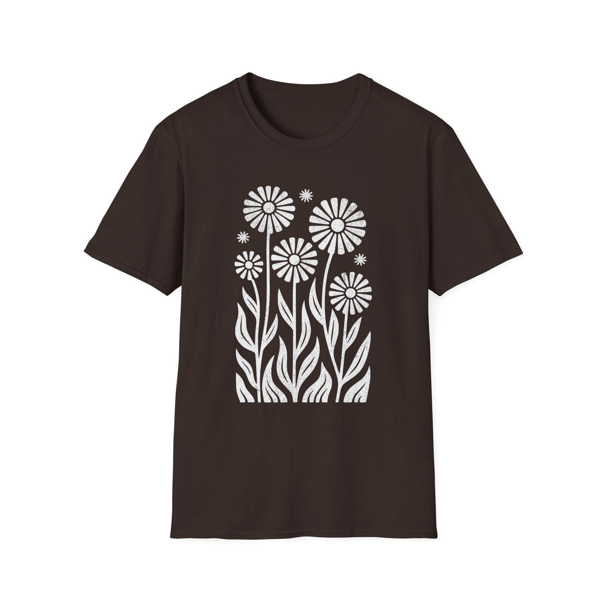 Printify T-Shirt Retro Wildflower Mono T-Shirt