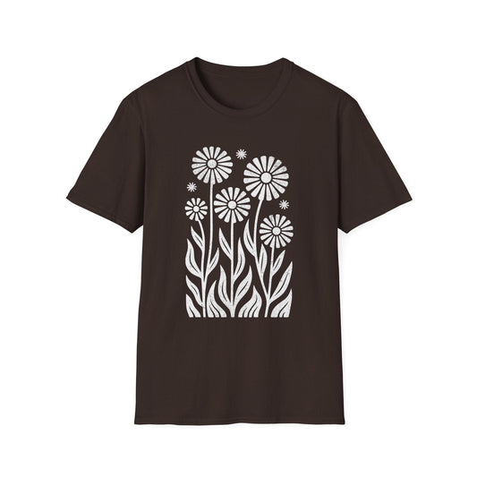 Printify T-Shirt Retro Wildflower Mono T-Shirt