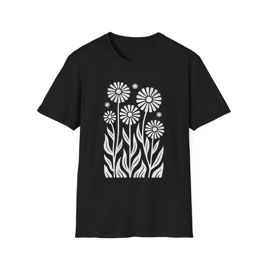 Printify T-Shirt Retro Wildflower Mono T-Shirt