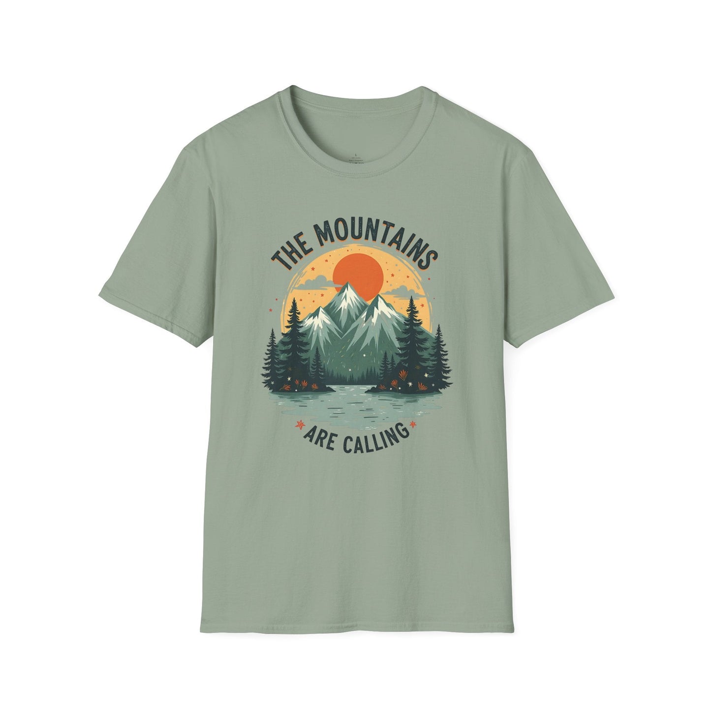 Printify T-Shirt Round Mountains Are Calling T-Shirt