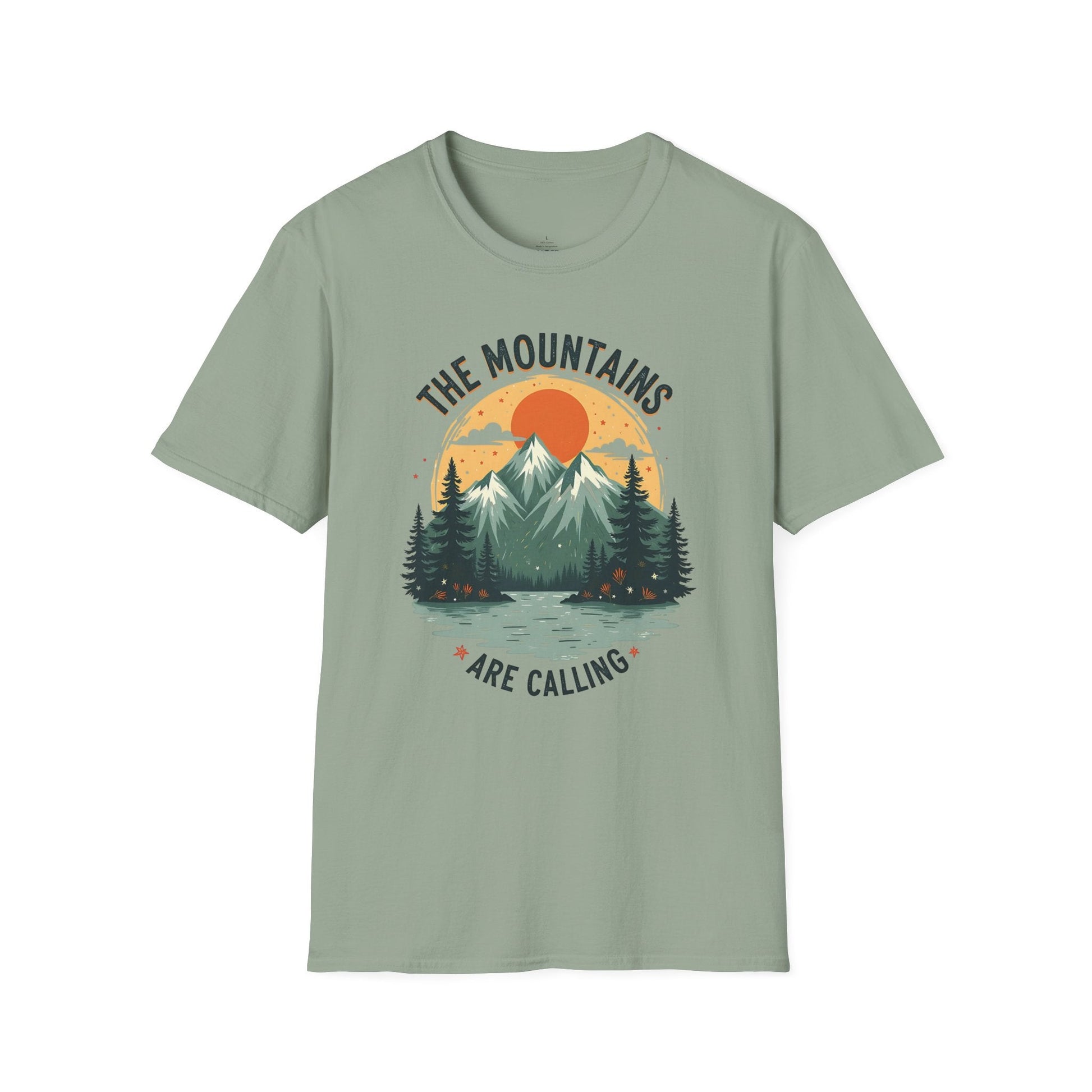 Printify T-Shirt Round Mountains Are Calling T-Shirt