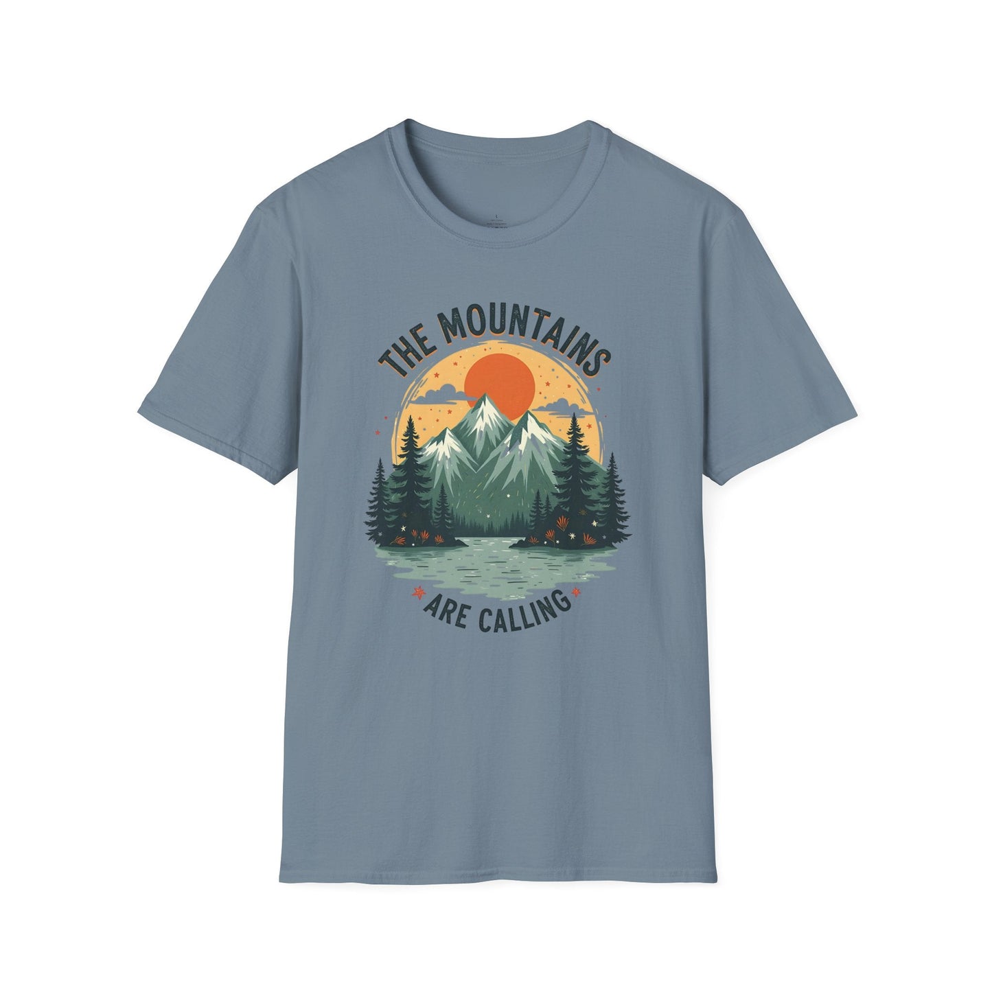 Printify T-Shirt Round Mountains Are Calling T-Shirt