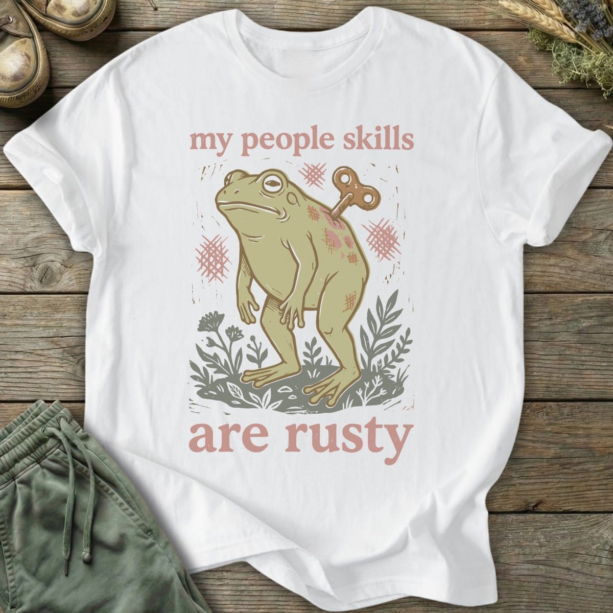 Printify T-Shirt Rusty Frog T-Shirt