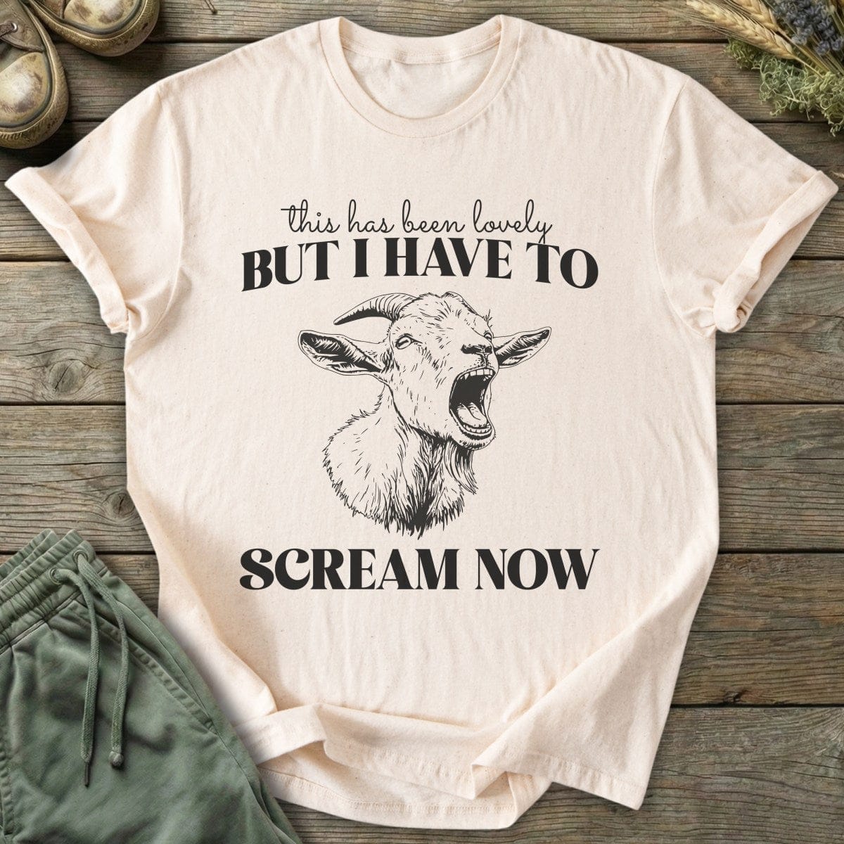 Printify T-Shirt Screaming Goat T-Shirt