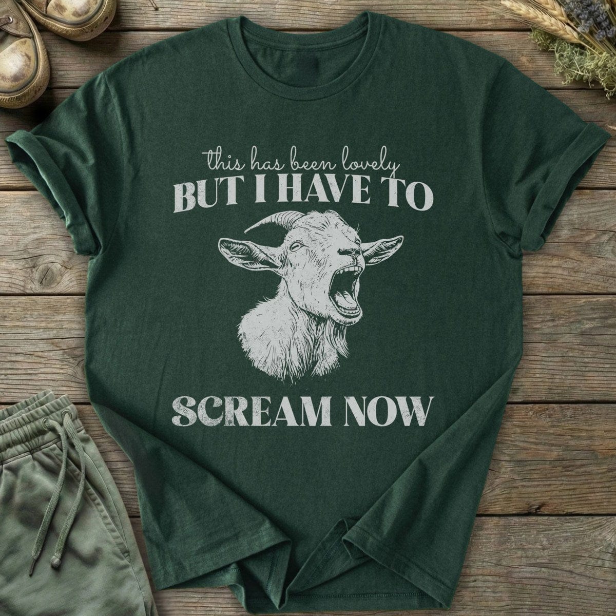 Printify T-Shirt Screaming Goat T-Shirt