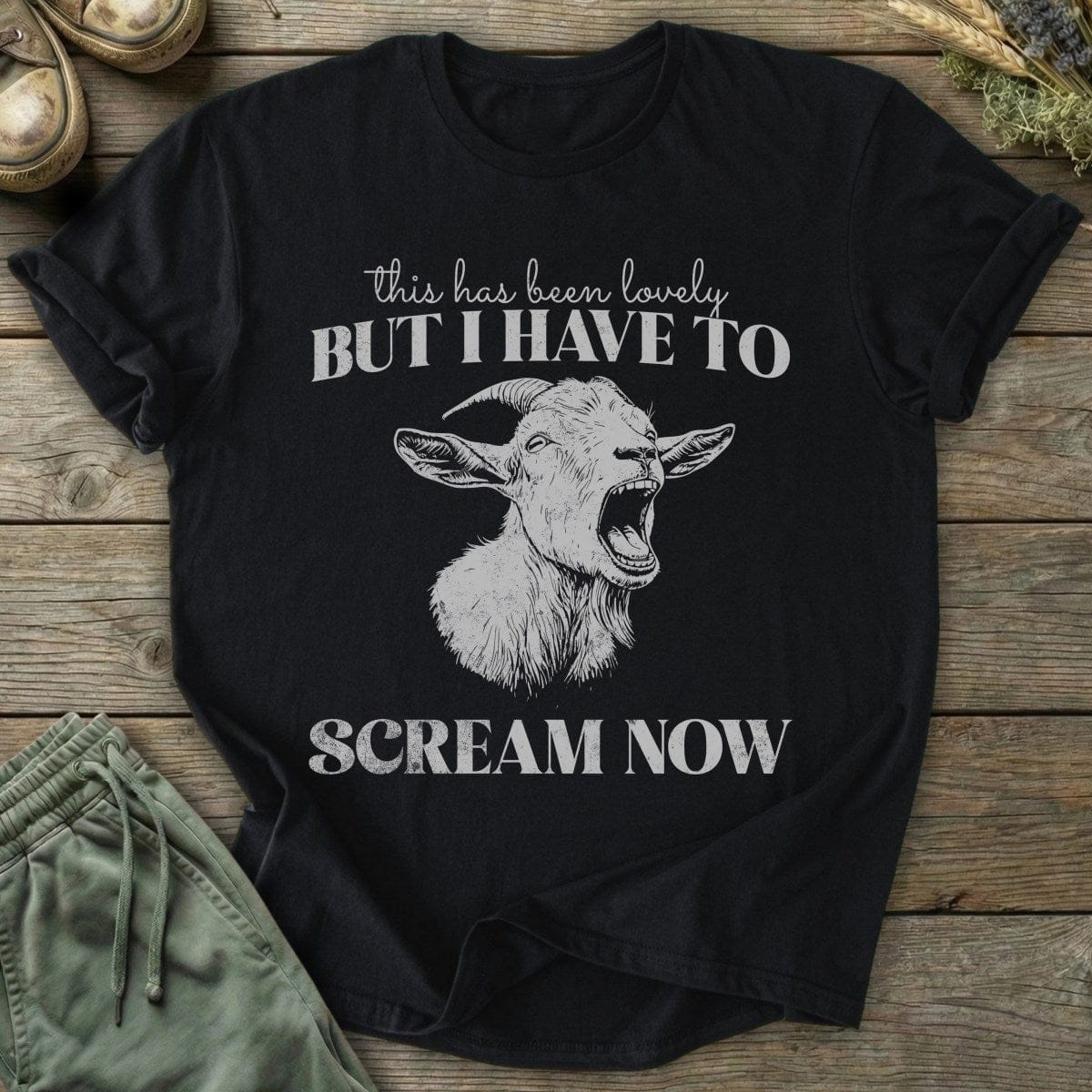Printify T-Shirt Screaming Goat T-Shirt