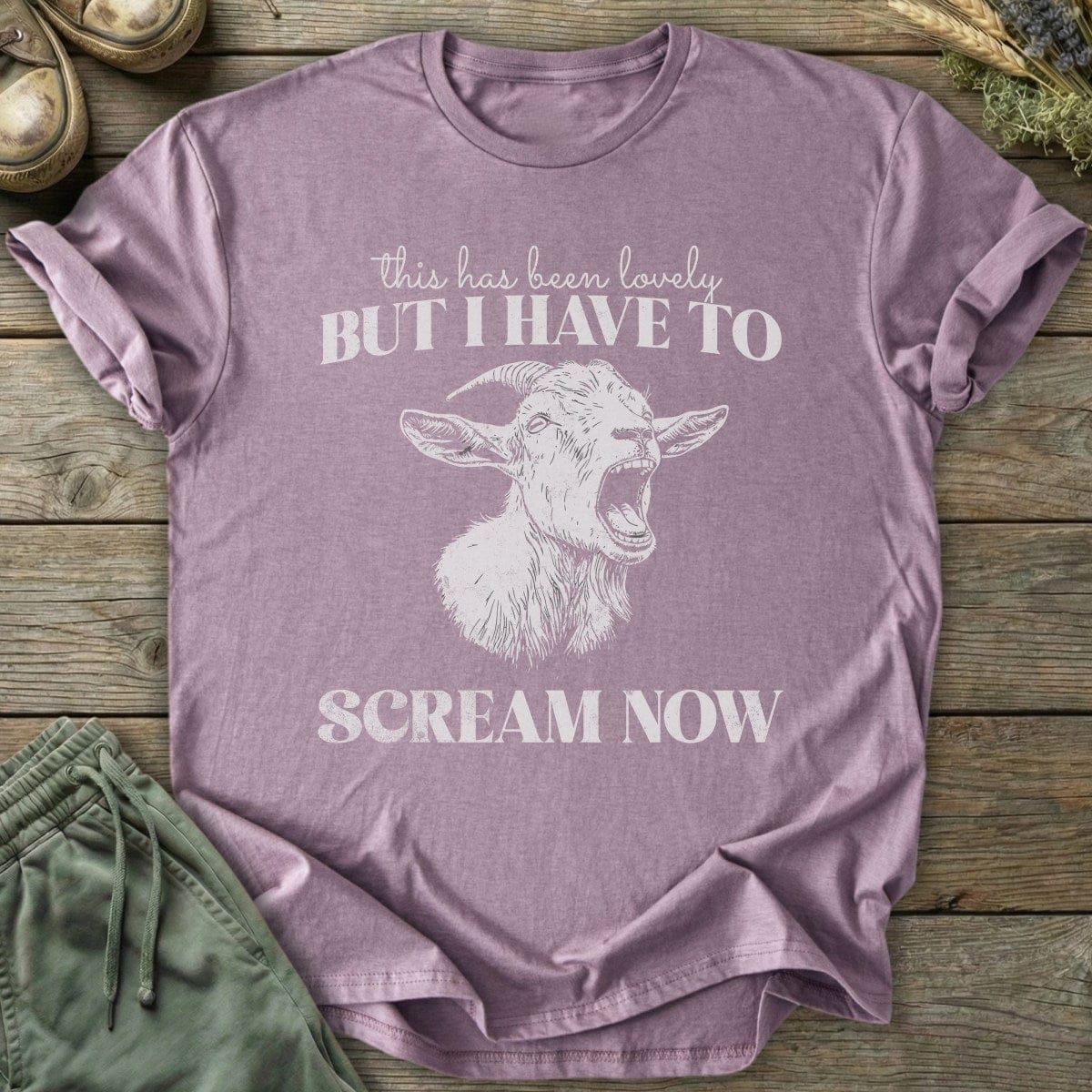 Printify T-Shirt Screaming Goat T-Shirt
