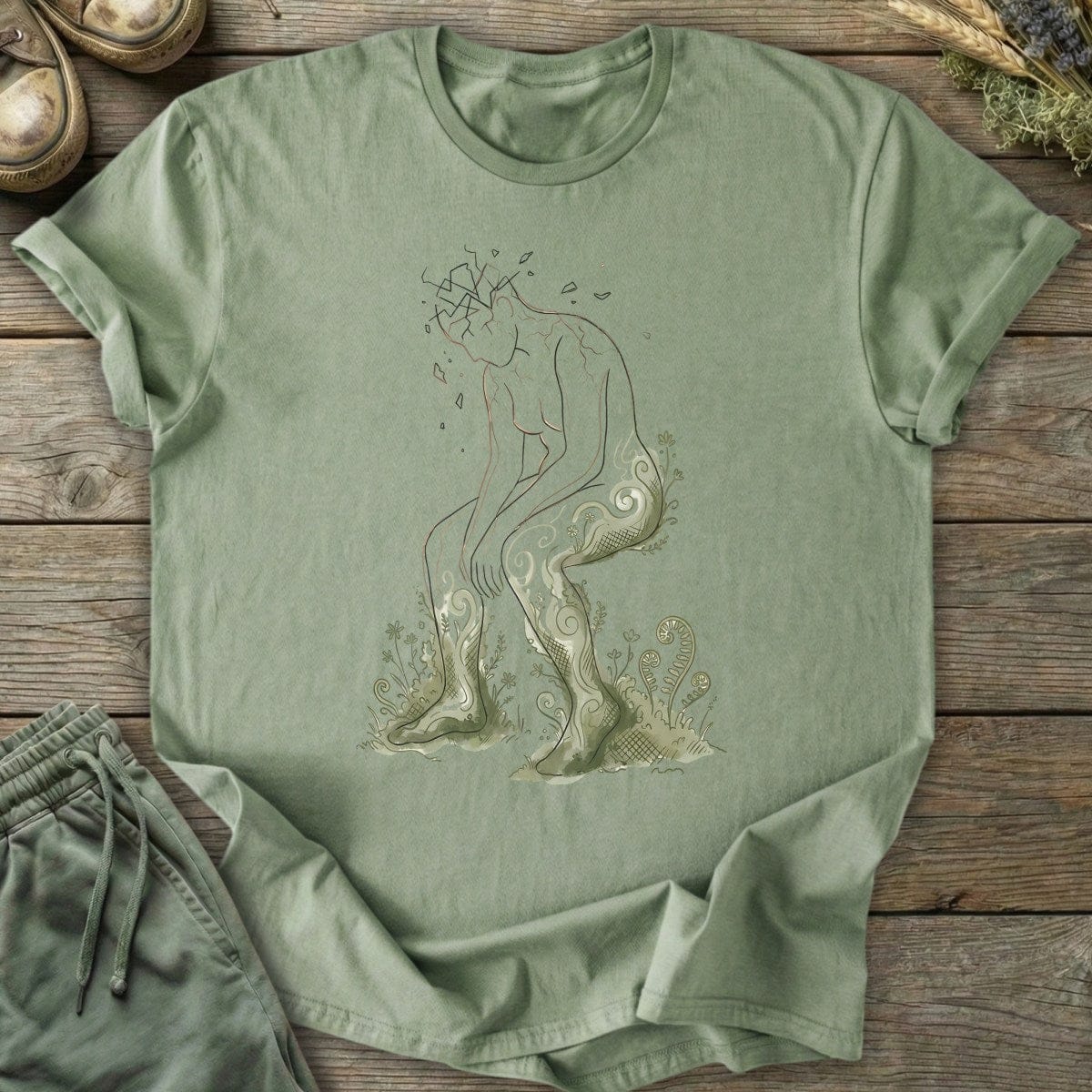 Printify T-Shirt Shattered Head T-Shirt