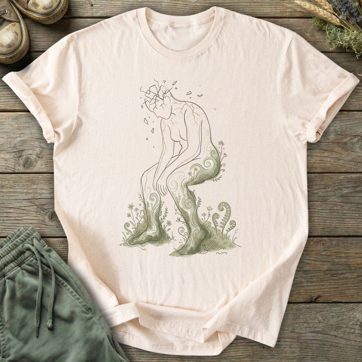 Printify T-Shirt Shattered Head T-Shirt