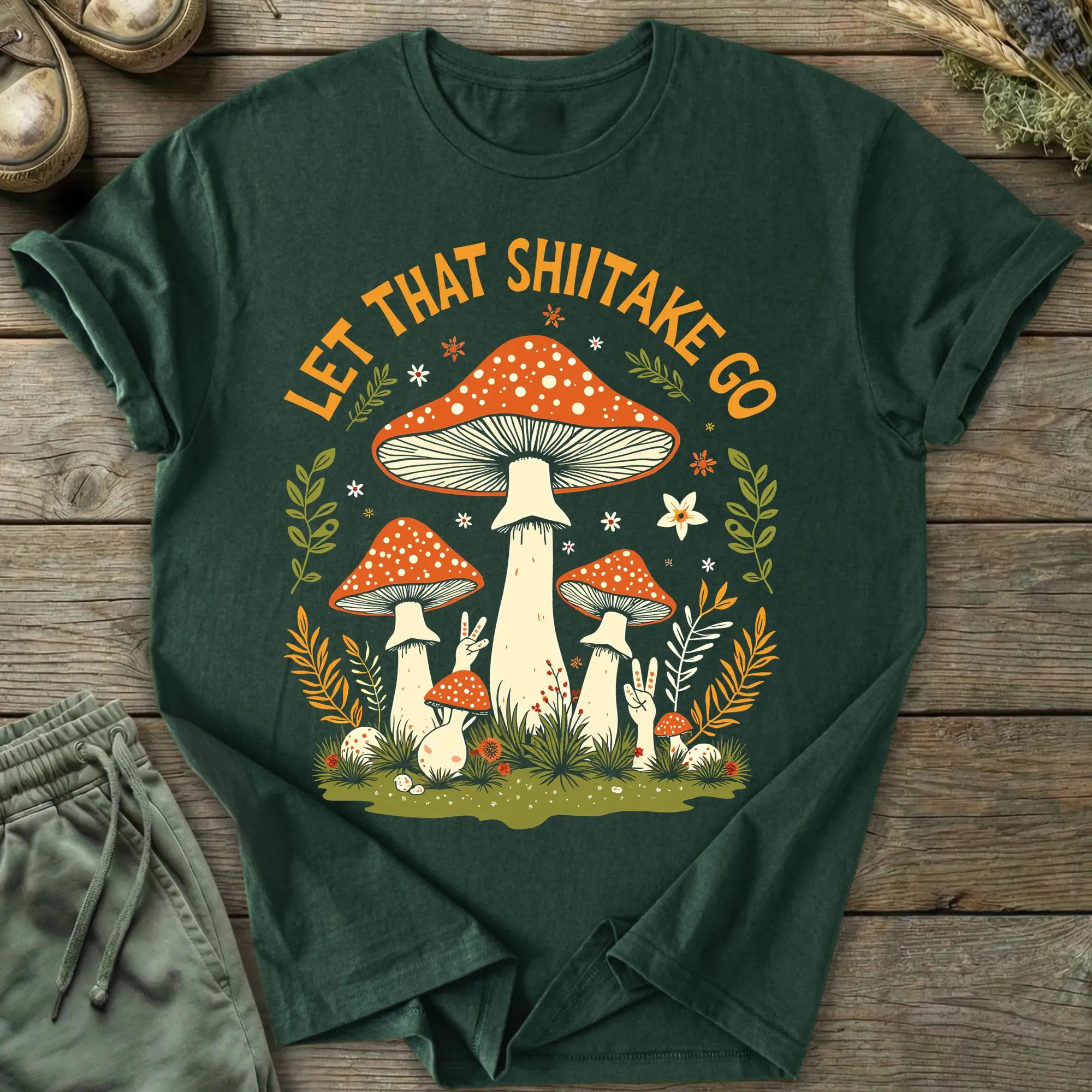 Printify T-Shirt Shiitake Go T-Shirt