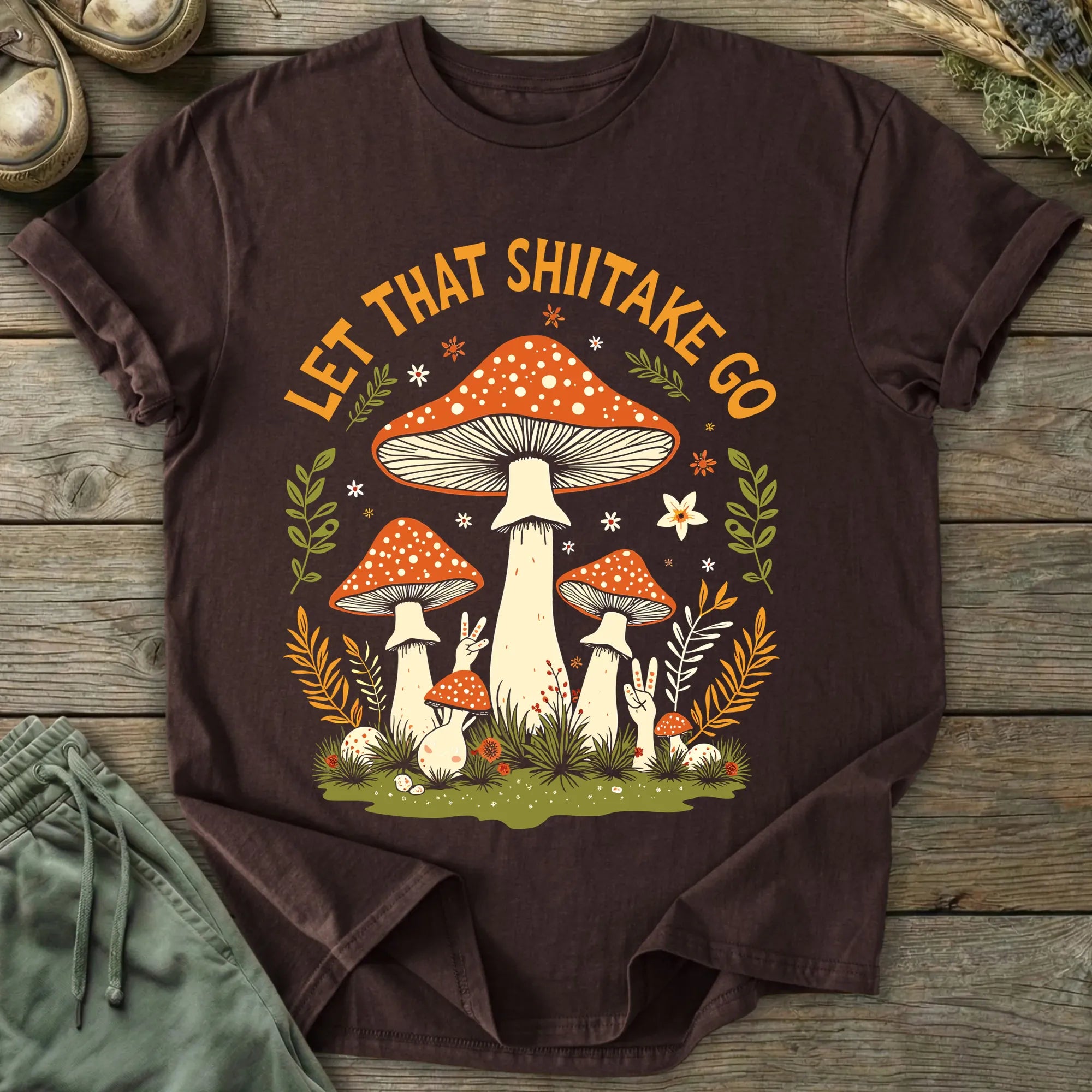 Printify T-Shirt Shiitake Go T-Shirt