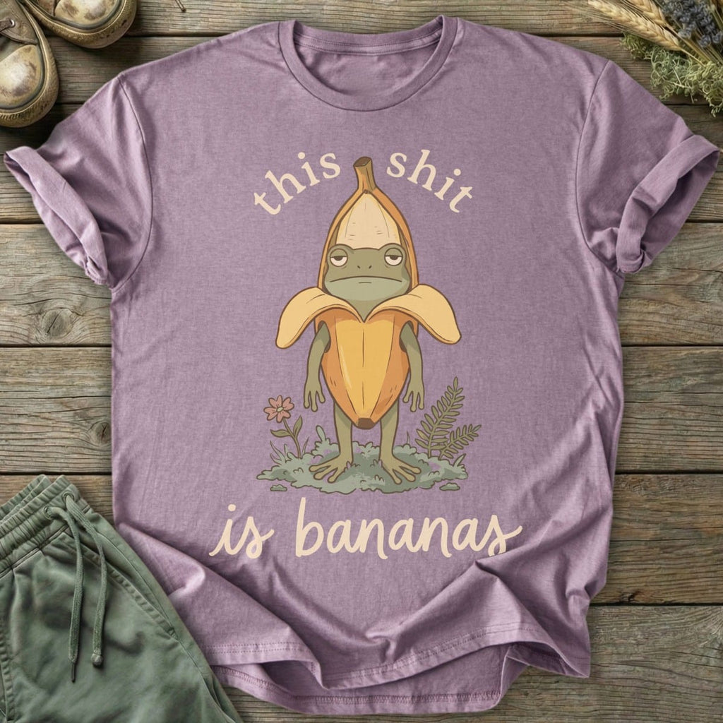 Printify T-Shirt Shit Is Bananas Frog T-Shirt