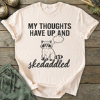 Printify T-Shirt Skedaddled Raccoon T-Shirt