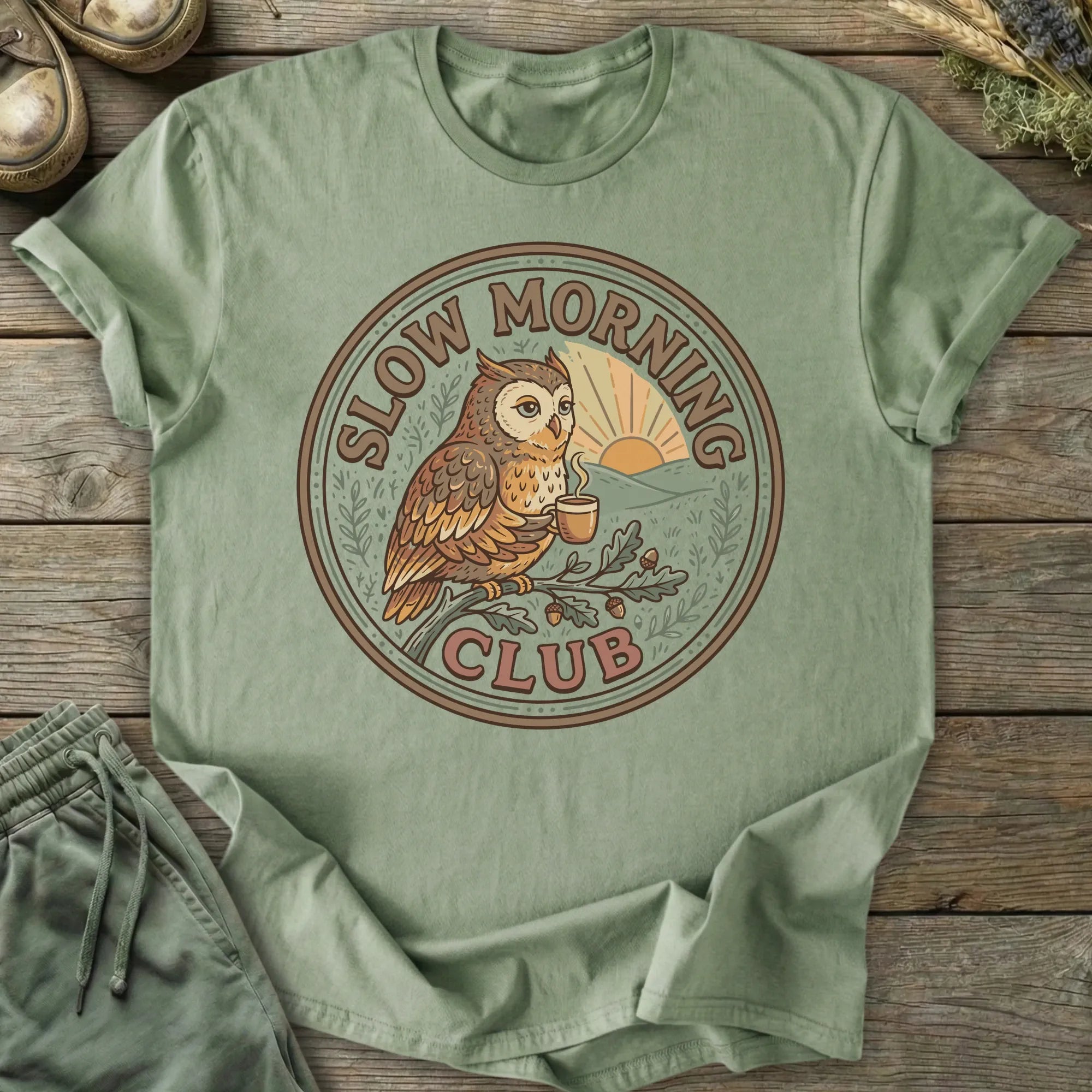 Printify T-Shirt Slow Morning Club T-Shirt