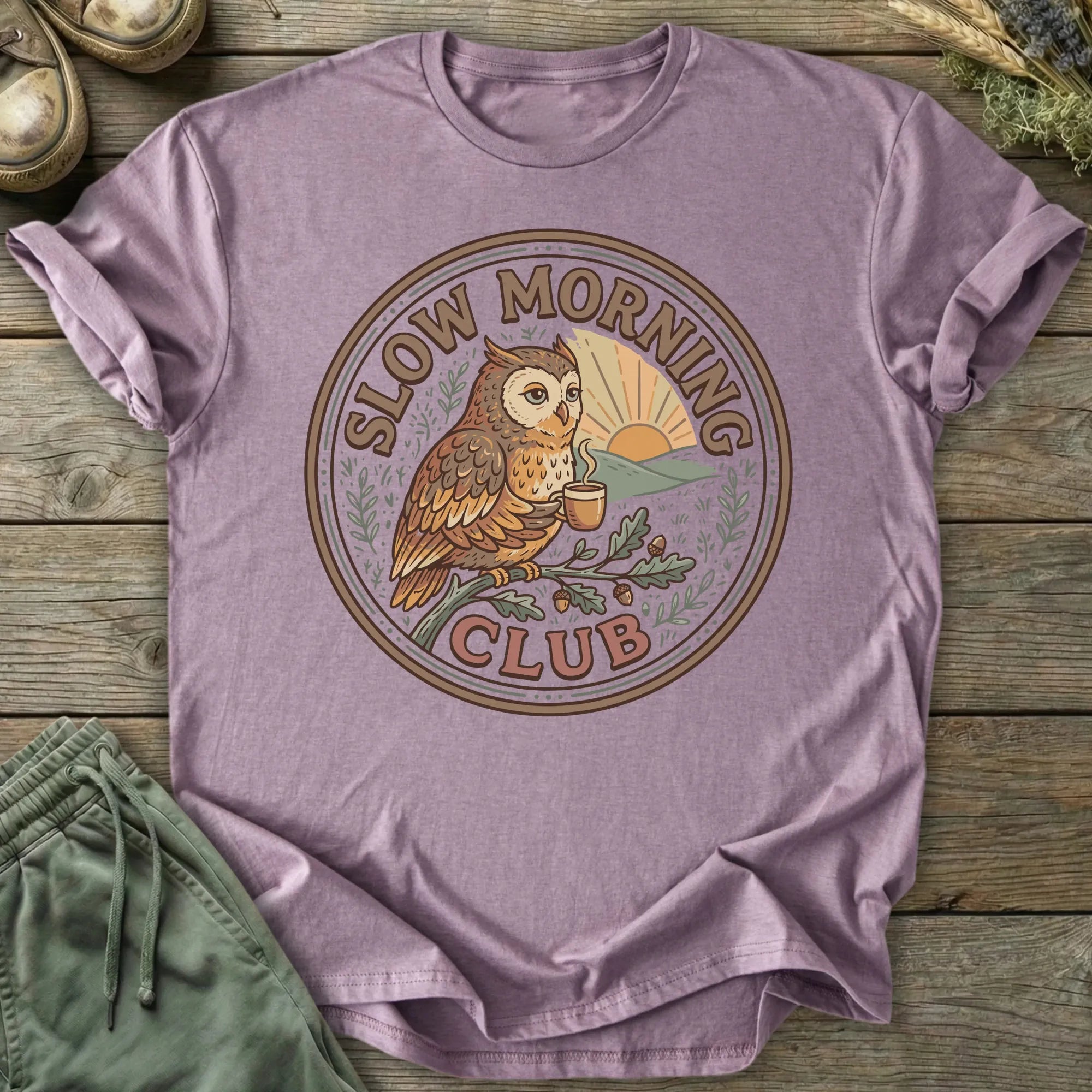 Printify T-Shirt Slow Morning Club T-Shirt