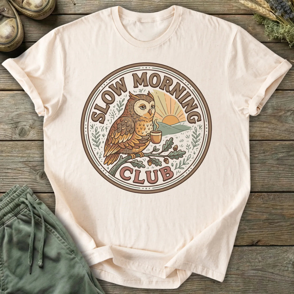Printify T-Shirt Slow Morning Club T-Shirt