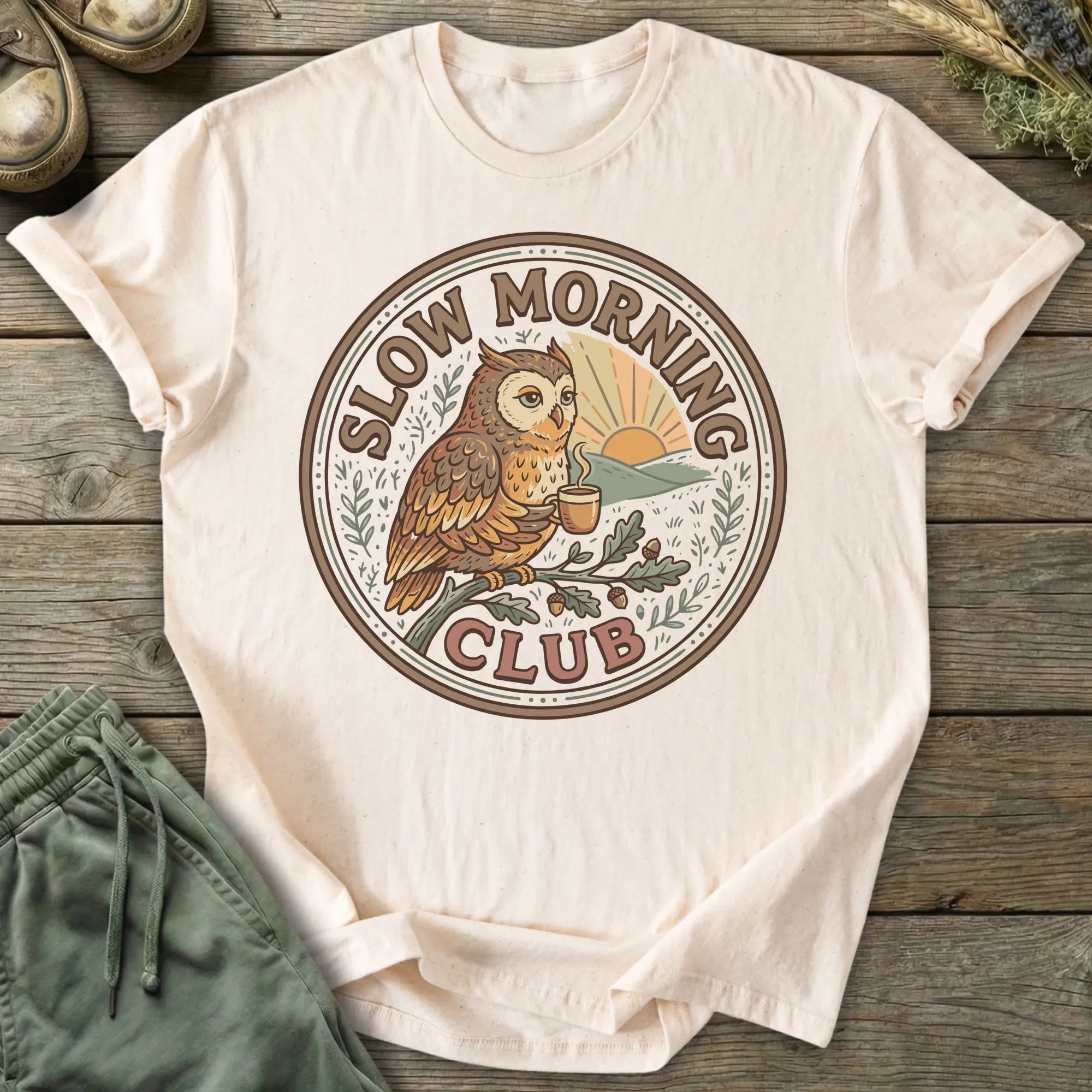 Printify T-Shirt Slow Morning Club T-Shirt