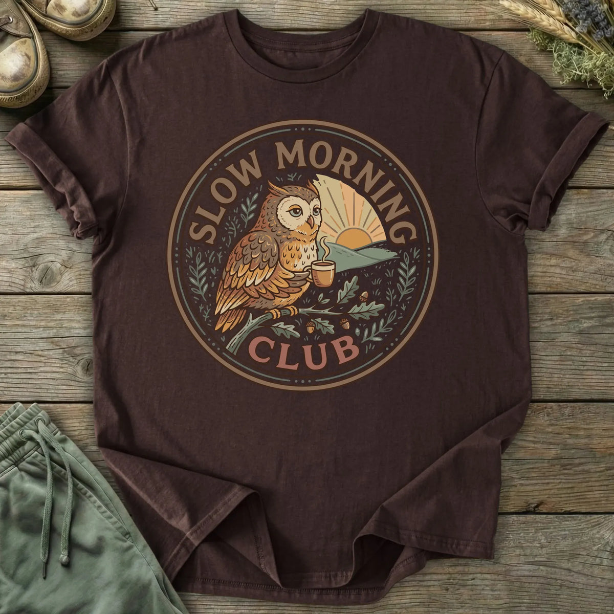 Printify T-Shirt Slow Morning Club T-Shirt