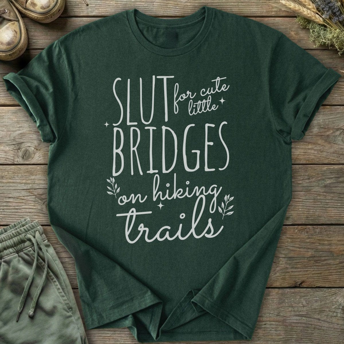 Printify T-Shirt Slut For Cute Bridges T-Shirt