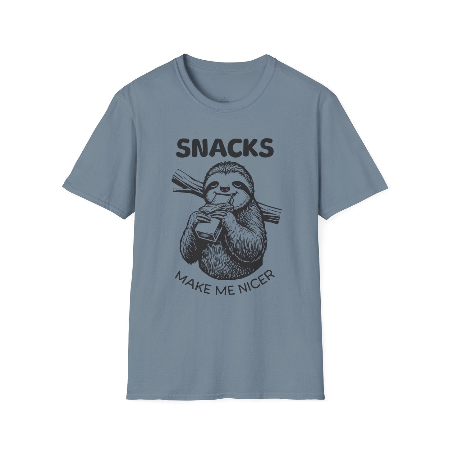 Printify T-Shirt Snacks Make Me Nicer T-Shirt